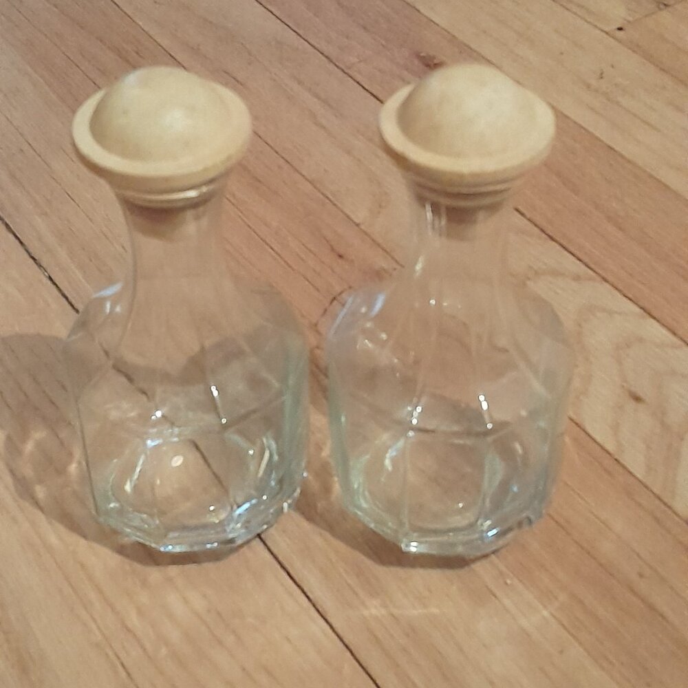 Vintage Glass Cruet Set